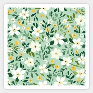 Floral Spring Meadow Daisy Buttercup Bloom Sticker